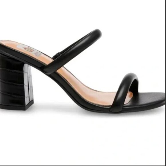 DV by Dolce Vita Halsty Tan Block Heel Sandals black - Picture 2 of 3